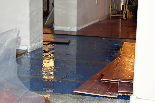 Professional Burst Pipe Water Damage technician working in Caldwell, TX